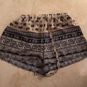 Elephant pattern shorts
